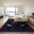 thumbnail image 3 of ODIKA 9'x12' Washable Area Rug Low Pile, Flatwoven, Cyber Galaxy Grid Map Sapcerug Arcade Fireworks Anime Astronaut Refined for Great Room, Indoor Concept, Large Living, 3 of 7