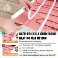 thumbnail image 3 of VEVOR Floor Heating Mat, 100 Sq. ft, Electric Radiant In-Floor Heated Warm System with Digital Floor Sensing Thermostat, Includes Installation Monitor, Adhesive Back for Easy Installation on The Floor, 3 of 9