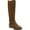 Brown Parma Suede/Elastic, variant on Women's Easy Spirit Leigh Knee High Boot Black Nappa Calf/Nappa Calf PU 5.5 M