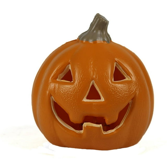 NAOJIE Light Up Pumpkins for Halloween,Small Jack O Lantern Pumpkins with LED Light,Halloween Pumpkin for Indoor Spooky Decor,Table (Battery Operated,Orange)