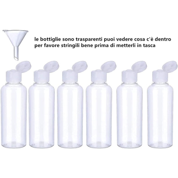 Kit De Botellas De Viaje De Silicona | 8 Unidades (4x90ml + 4x40ml) | Certificado TSA, Antiderrame