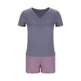 thumbnail image 5 of TMOYZQ 2 Piece Set for Women Summer Lounge Sets Shorts And Short Sleeve Tops Matching Pajams Outfits 2025, 5 of 6