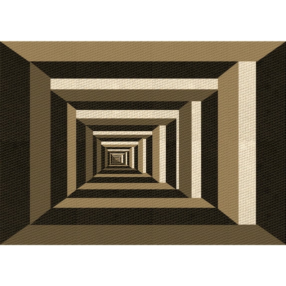 Ahgly Company Indoor Rectangle Patterned Midnight Gray Area Rugs, 3' x 5'