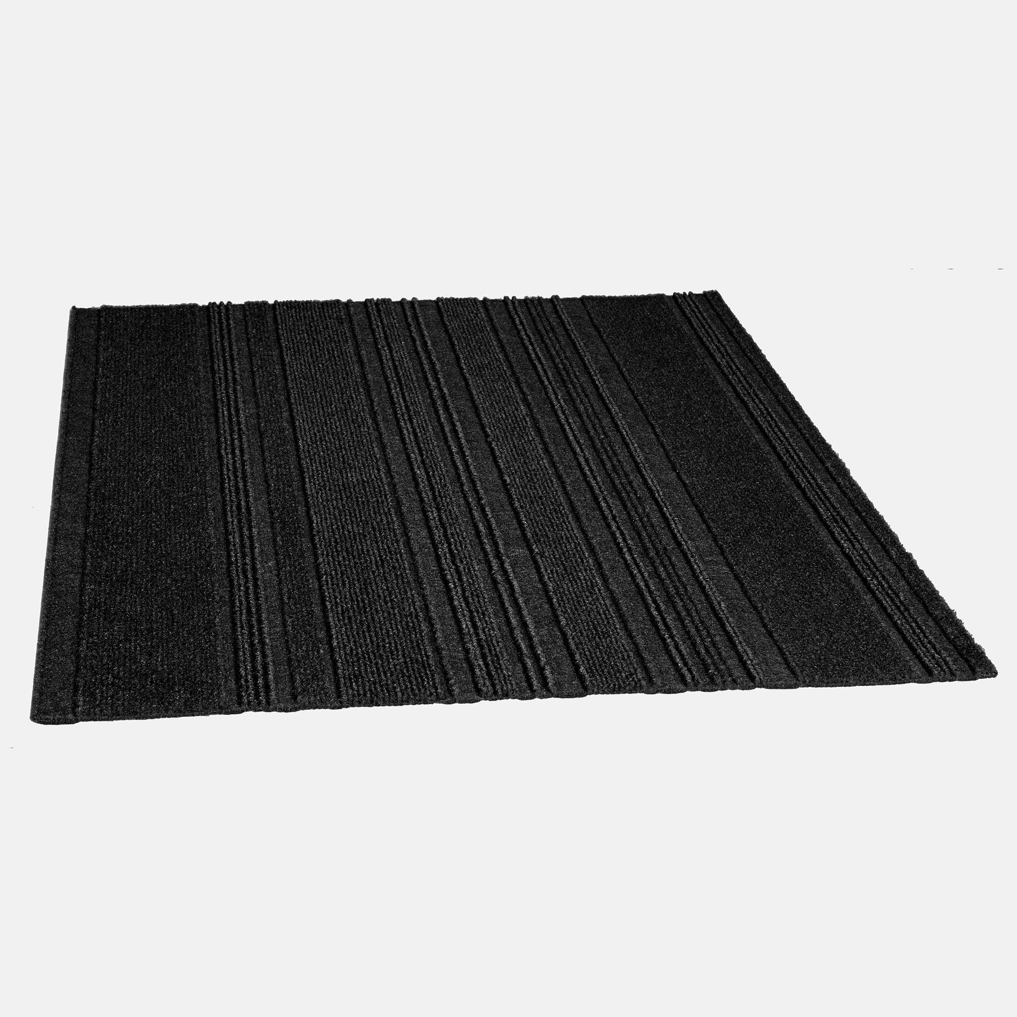Foss Floors Black Ice 24'' x 24'' Peel and Stick Indoor/Outdoor Carpet Tile 40 sq ft 15 Piece