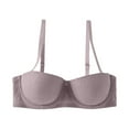 thumbnail image 4 of Tisuna Womens Sexy Bras Solid Color Push Up With Underwire Bra Comfortable Smooth Women'S Work Yoga Casual Daily Wear Light Purple, 4 of 4