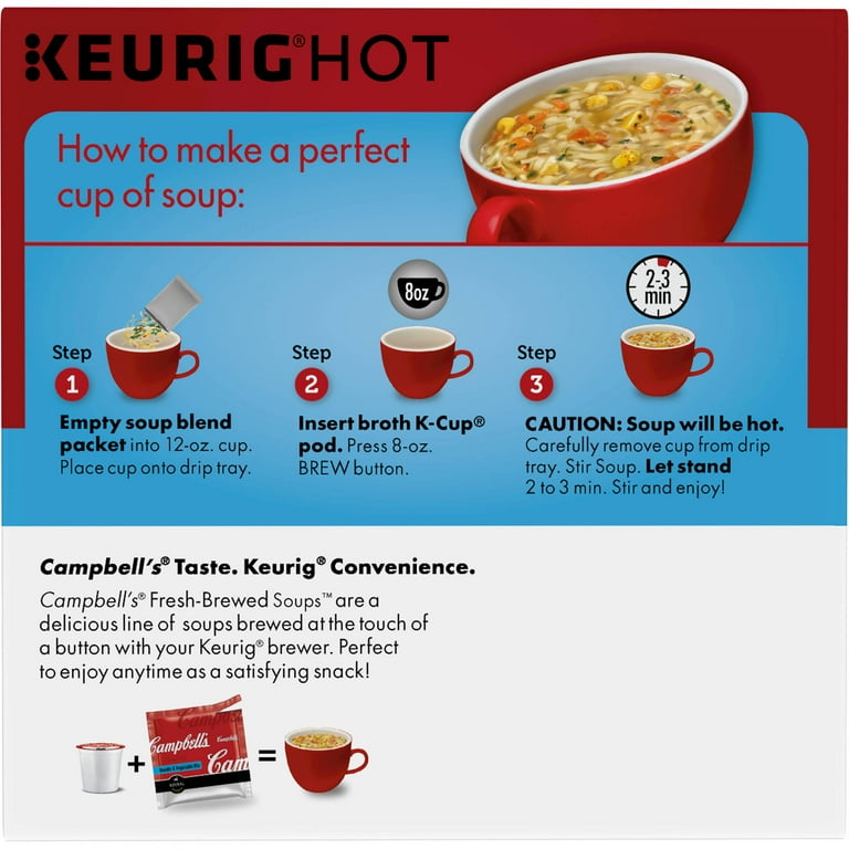 Campbells Fresh Brewed Soup Southwest Style Chicken Broth Noodle Soup Mix Coffee Podss 0.60 oz 2 ct Walmart