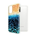 thumbnail image 2 of FINCIBO Soft TPU Clear Case Slim Protective Cover for Samsung Galaxy A03S 4G LTE (Not 5G) 6.5" 2021, Orange Glitter Sparkle With Black Blue Glitter Zebra, 2 of 3