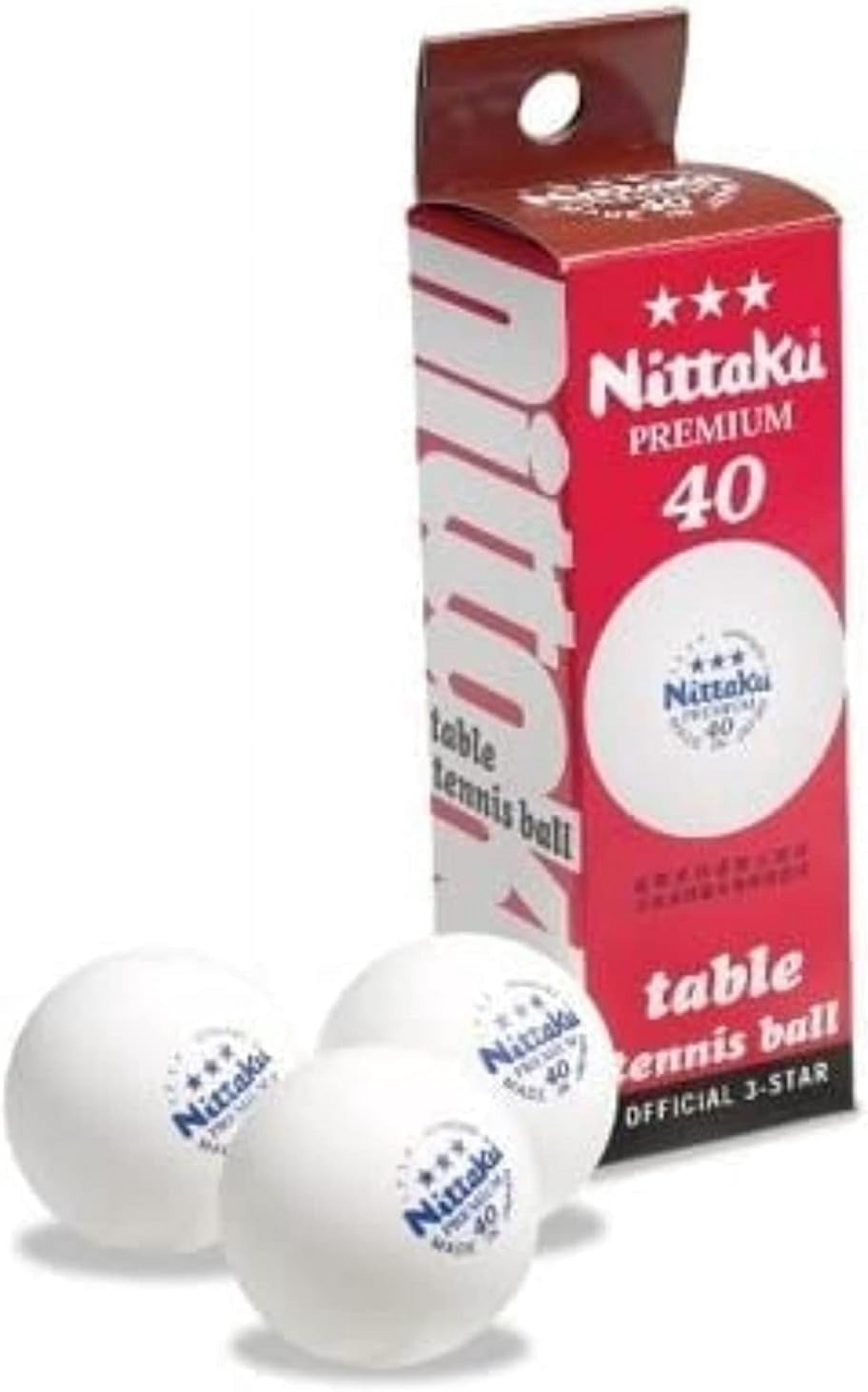 NITTAKU 3-Star Premium 40+ Table Tennis Balls