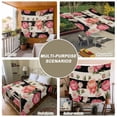 thumbnail image 6 of Flower Stripes Large Tapestry for Bedroom Wall Hanging Tapestry,Black White Geometric Pink Rose Floral Ceiling Backdrop Tapestries Poster Blanket Wall Decor for Teens Room Living Room Dorm 100" x 59", 6 of 8