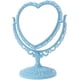 thumbnail image 1 of 1 espejo cosmético simple y encantador en forma de corazón, espejo de tocador giratorio de doble cara de plástico, espejo ligero, espejo de baño y dormitorio, 1 of 5