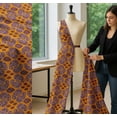 thumbnail image 5 of Soimoi Orange Cotton Poplin Fabric Maroon Paisley Print Fabric by the Yard 56 Inch Wide, 5 of 7