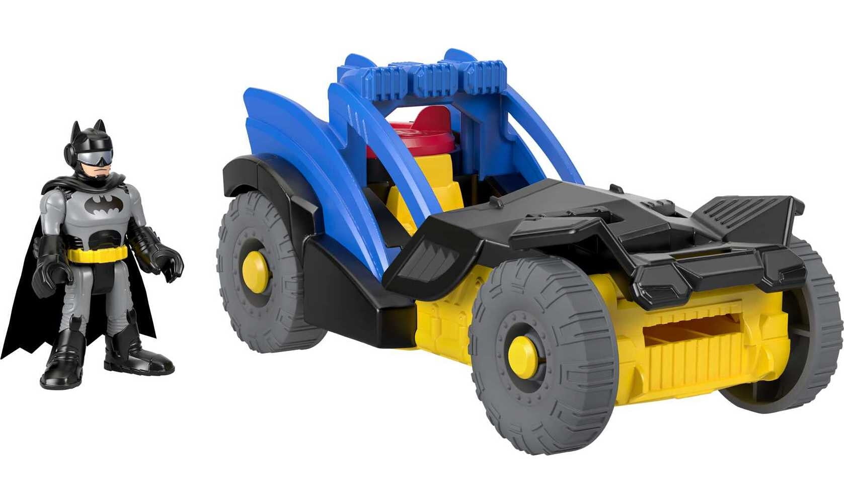 Imaginext DC Super Friends Batman Toy Rally Car with Disk Launcher and  Figure, Preschool Toys 