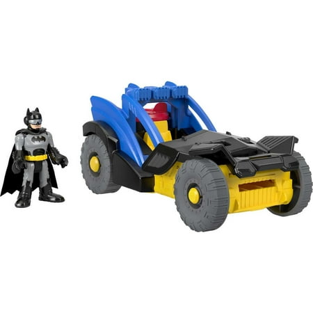 Imaginext DC Super Friends Batman Toy Rally Car with Disk Launcher and Figure, Preschool Toys