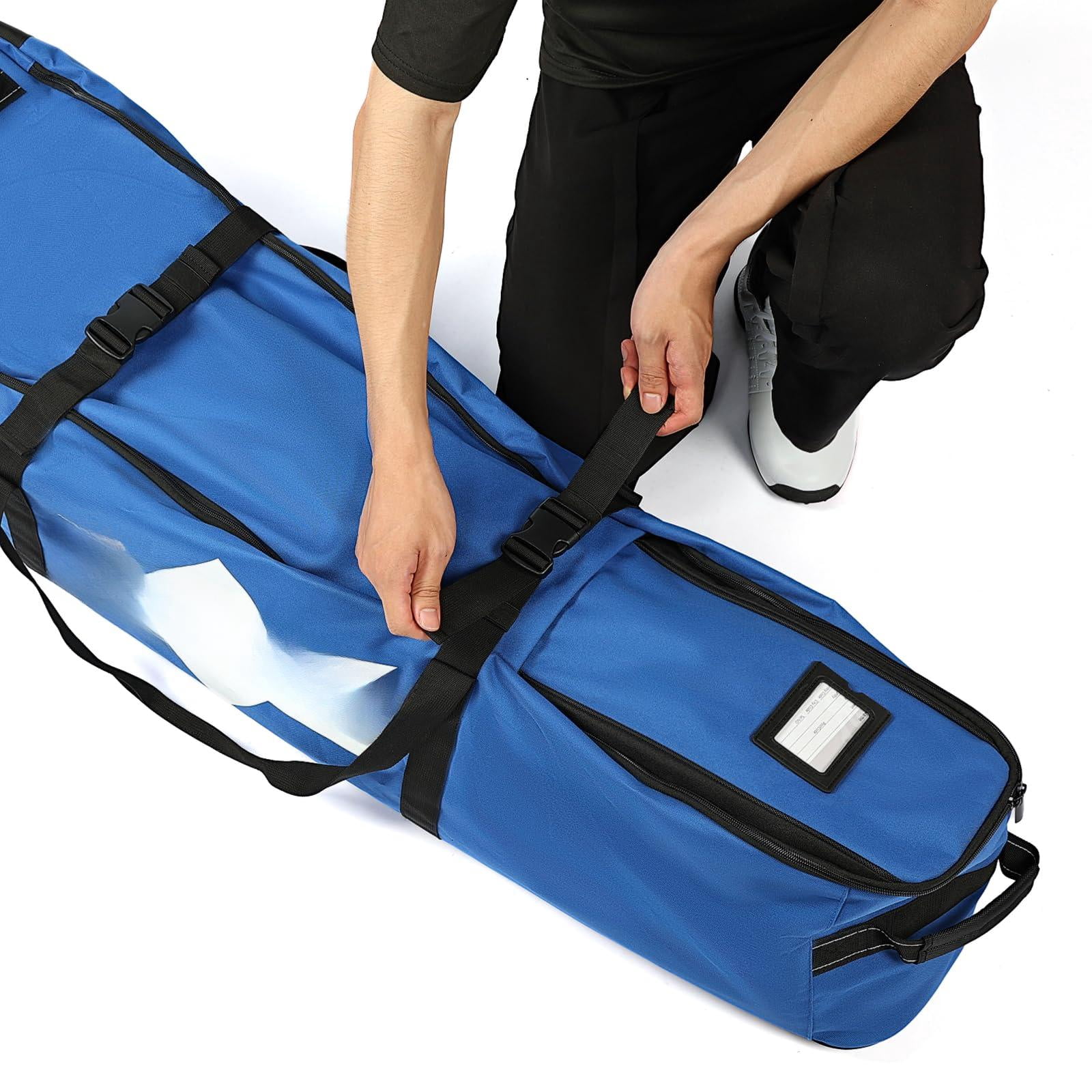 Golf Travel Bag  Full-open Protective & Wheeled Airline-approved Case For Clubs Cart&standbag Soft-sided Waterproof Cover Made Of Heavy Duty Oxford
