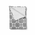 thumbnail image 2 of Mandala Soft Flannel Fleece Blanket, Eastern Monochrome Composition with Floral Elements Blooming Petals and Leaves, Cozy Plush for Indoor and Outdoor Use, 50" x 60", Black and White, by Ambesonne, 2 of 6