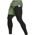 thumbnail image 1 of Pantalones de compresión para correr para hombre, ropa deportiva de doble cubierta 2 en 1, chándal de entrenamiento para gimnasio, pantalones de chándal deportivos para hombre, 1 of 5