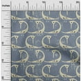 thumbnail image 2 of oneOone Cotton Poplin Dusty Blue Fabric Abstract Bird Sewing Craft Projects Fabric Prints By Yard 42 Inch Wide-H2, 2 of 6
