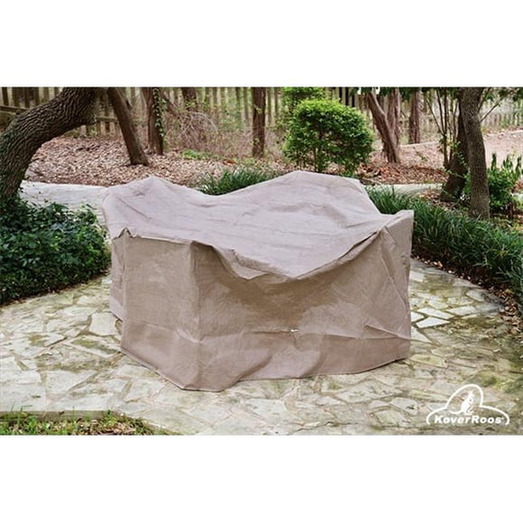 KoverRoos 39484 KoverRoos III X-Large High Back Dining Set Cover, Taupe - 121 L x 86 W x 34 H in.