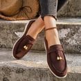 thumbnail image 5 of Women’s Summer Loafers Slip On Low Top Slip-On Comfortable Lazy Casual Fashion Flat Shoes Coffee 8.5, 5 of 9