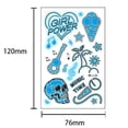 thumbnail image 4 of Pegatinas de tatuajes de neón con luces negras para fiestas luminosas, tatuajes temporales luminosos azules, 12 hojas, joyas ultravioleta, tatuajes falsos para la piel con brillo corporal, 4 of 5