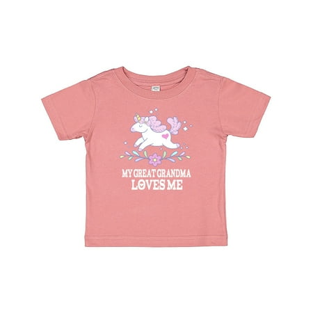

Inktastic My Great Grandma Loves Me Unicorn Gift Baby Girl T-Shirt