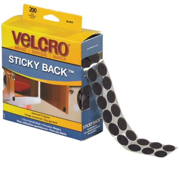 VELCRO® Brand Velcro Tape Combo Packs Dots 3/4" Black 200/Case VEL152