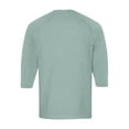 thumbnail image 5 of Hearthz Mens Casual Slim Fit T-Shirts Henley Shirts Raglan 3/4 Sleeve Jersey Baseball T Shirts ,Turquoise XL, 5 of 7