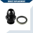 thumbnail image 4 of Unique Bargains 1 Set Fuel Fitting Fuel Line Male Flare Adapter for Car Metric M18x1.5 to 8AN Male Flare Adapter Black, 4 of 6