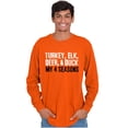 thumbnail image 5 of Funny Hunting 4 Seasons Deer Elk Fowl Long Sleeve TShirt Men Women Brisco Brands S, 5 of 6