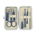 thumbnail image 5 of Unique Bargains 1 Set Manicure Nail Clippers Stainless Steel Manicure Kit 7 in 1 Manicure Pedicure Care Tools Blue, 5 of 7