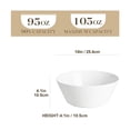 thumbnail image 2 of Serving  105 Oz Large Salad Set Of 2 Porcelain White For Kitchen Deep Soup Pho And Fruit Ceramic Partywave Safe Series Regular, 2 of 7
