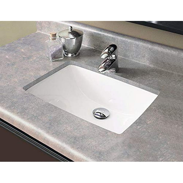 Dazone 183/4" x 125/8" Rectangular Undermount Sink for Bathroom White