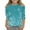 Turquoise, variant on Drmagiyhm Light pink Girl's 3/4 Sleeve Shirts Size 10-12 Cute Crewneck Shirt Floral Print T-Shirts Casual Stylish Girls Fall Winter Tops 12-14 Years