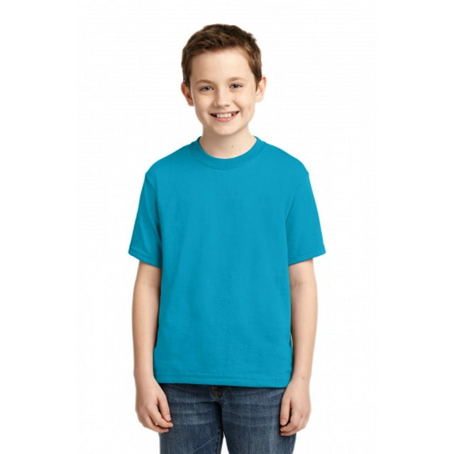 (californiablue, TP) - Jerzees T-Shirt à Manches Courtes pour Garçons 50/50 Coton/poly. 29B