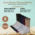 thumbnail image 2 of Thermal Socks Merino Wool Socks For Women and Men - 6 Pairs of Extra-Mens Warm Socks, Winter Socks, Hiking Socks, Boot Socks by Debra Weitzner Assortment 10-13, 2 of 7