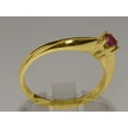 thumbnail image 4 of LBG British Made 18k Yellow Gold Natural Ruby Womens Engagement Ring - 33 size options - Size 7, 4 of 7