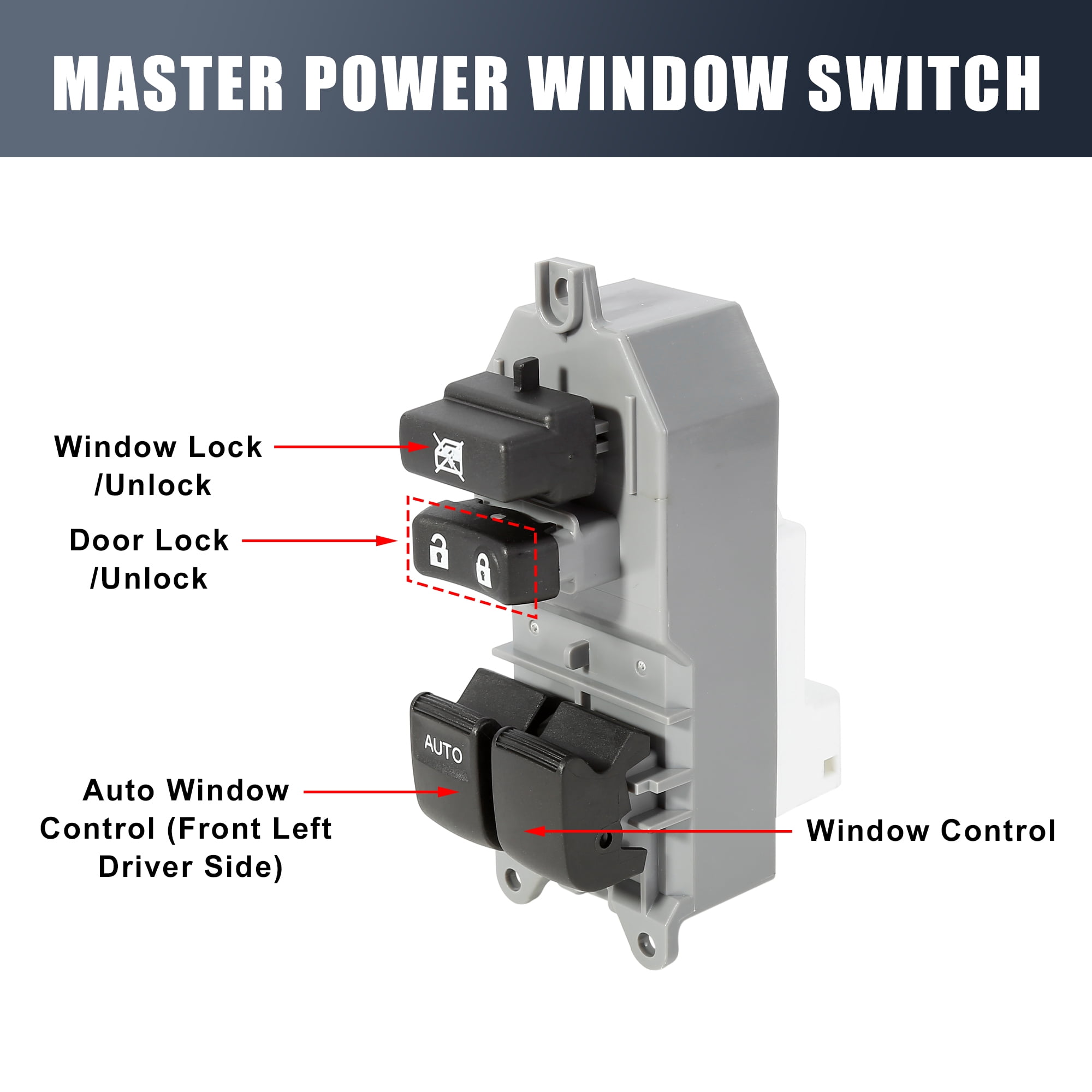 Unique Bargains Master Driver Side Power Window Switch for Toyota Yaris 2005-2011