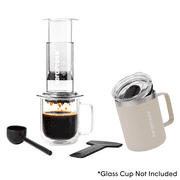 AeroPress Clear Coffee Press + AeroPress Travel Coffee Mug - Cream Bundle