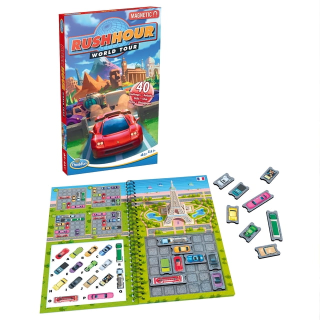 Rompecabezas de viaje magnético ThinkFun Rush Hour World Tour