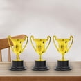 thumbnail image 3 of 3x Mini trofeos, adornos decorativos, Mini premio, copas de trofeo, juguete de escritorio para reconocimiento, deportes de fútbol, accesorios en Oro, 3 of 10
