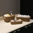 Seville Classics Woven Storage Baskets, 3Piece Set