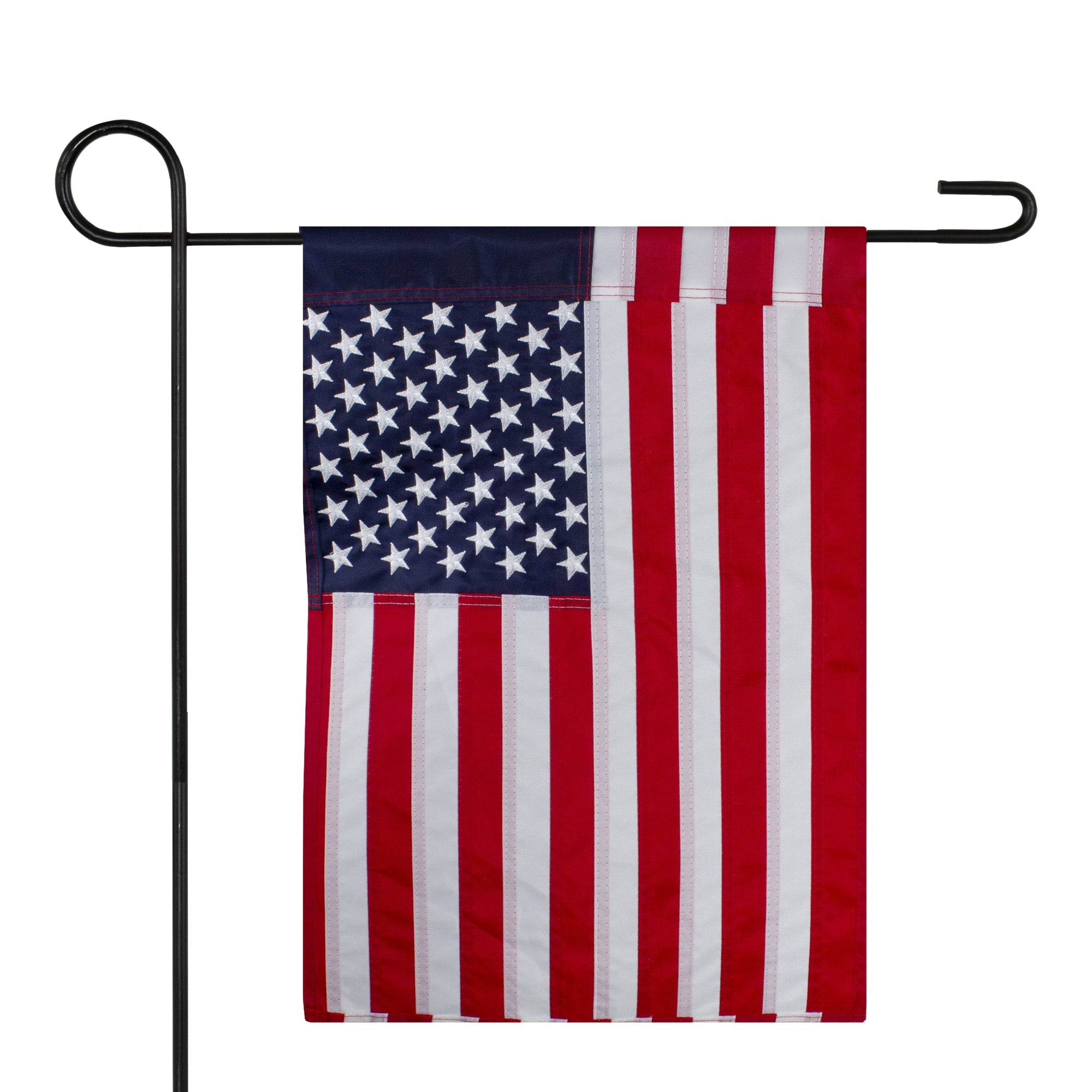 Patriotic Americana Embroidered Outdoor Garden Flag 12.5" x 18"