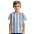 thumbnail image 5 of Spazoro Toddler Girls T-shirts, Summer Striped Casual Crewneck Short Sleeve Tops Tee Light Blue Size 13 T, 5 of 6