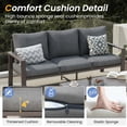 thumbnail image 6 of UDPATIO Aluminum Patio Furniture Set, Contemporary Outdoor Couch Set, Aluminum Patio Conversation Set, Gray, 6 of 11