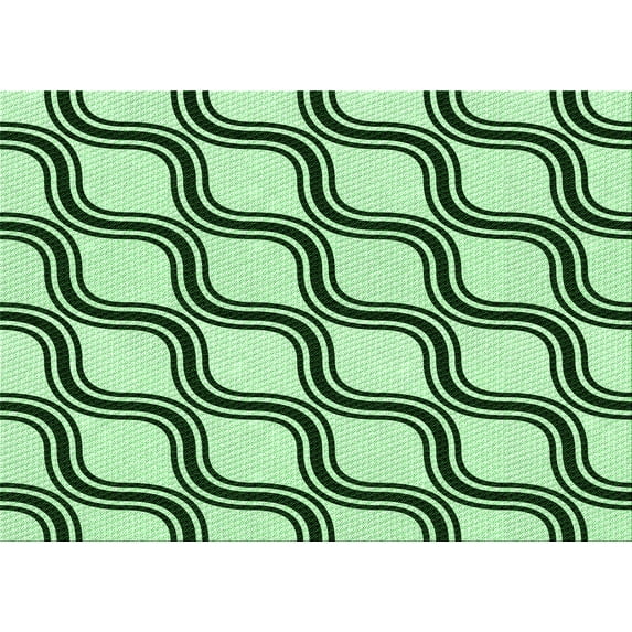 Ahgly Company Machine Washable Indoor Rectangle Transitional Mint Green Area Rugs, 3' x 5'