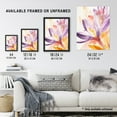 thumbnail image 3 of Artery8 Purple Yellow Crocus Flowers Watercolour Light Living Room Extra Large XL Wall Art Poster Print, 3 of 5