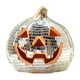 thumbnail image 2 of Farol de calabaza de Halloween con espejo y luces LED - Decoración de resina naranja y plateada, 12,5 cm, accesorio de escritorio para fiestas y festivales, decoración del hogar a pilas, 2 of 6