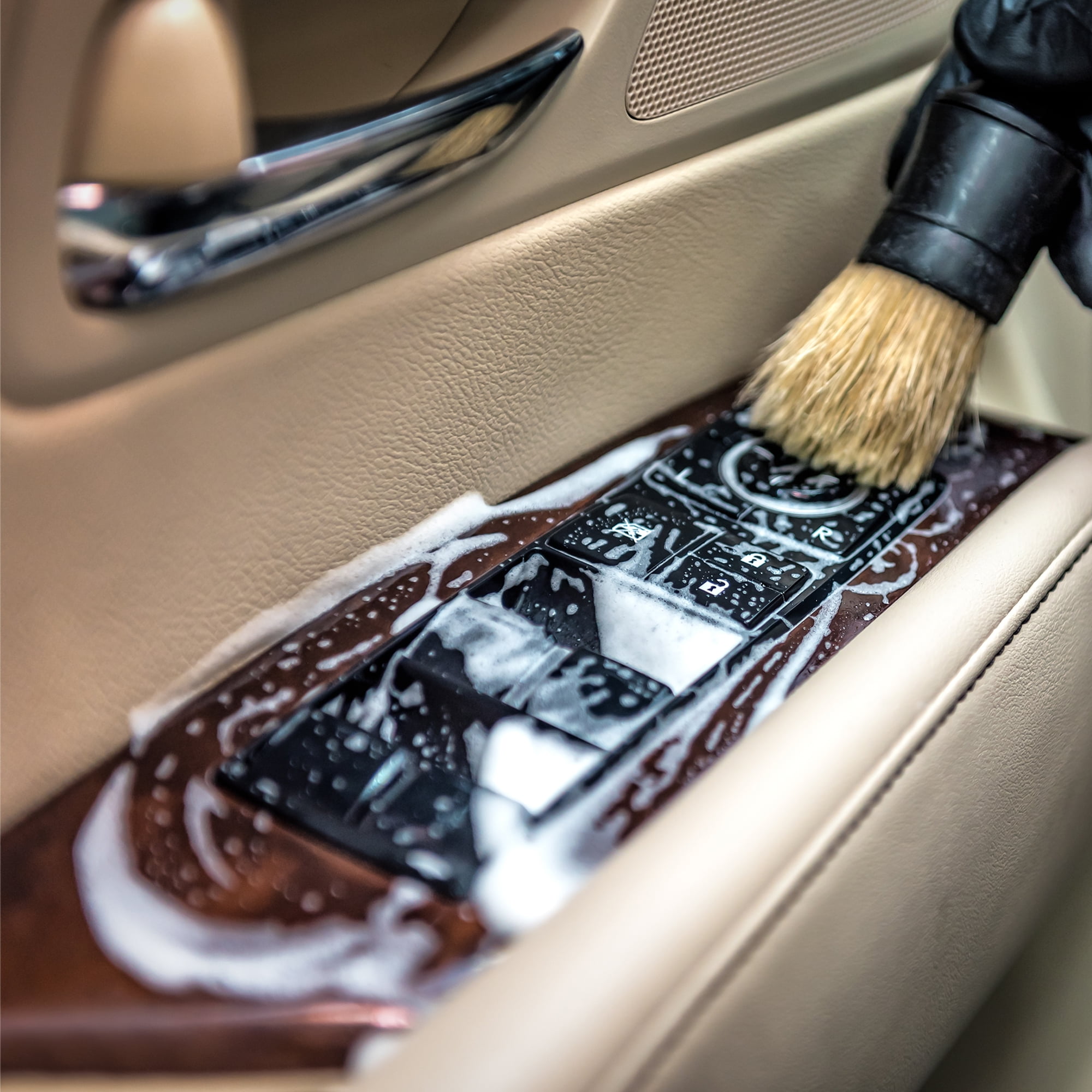 Unique Bargains Car Detailing Bristles PBT No Scratch Cleaning Brush 230mm Black
