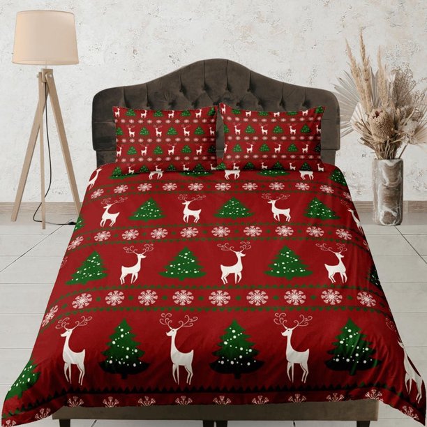Ugly Christmas Sweater Inspirado Juego de Funda Nórdica Navidad Full Size Bedding &