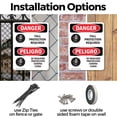 thumbnail image 3 of (2 Pack) Fall Protection Required Bilingual OSHA Danger Sign 7 Inch X 10 Inch Indoor / Outdoor Rust-Free Aluminum Metal Signs for Workplace, Workshop, and Construction Site, Made in the, 3 of 8